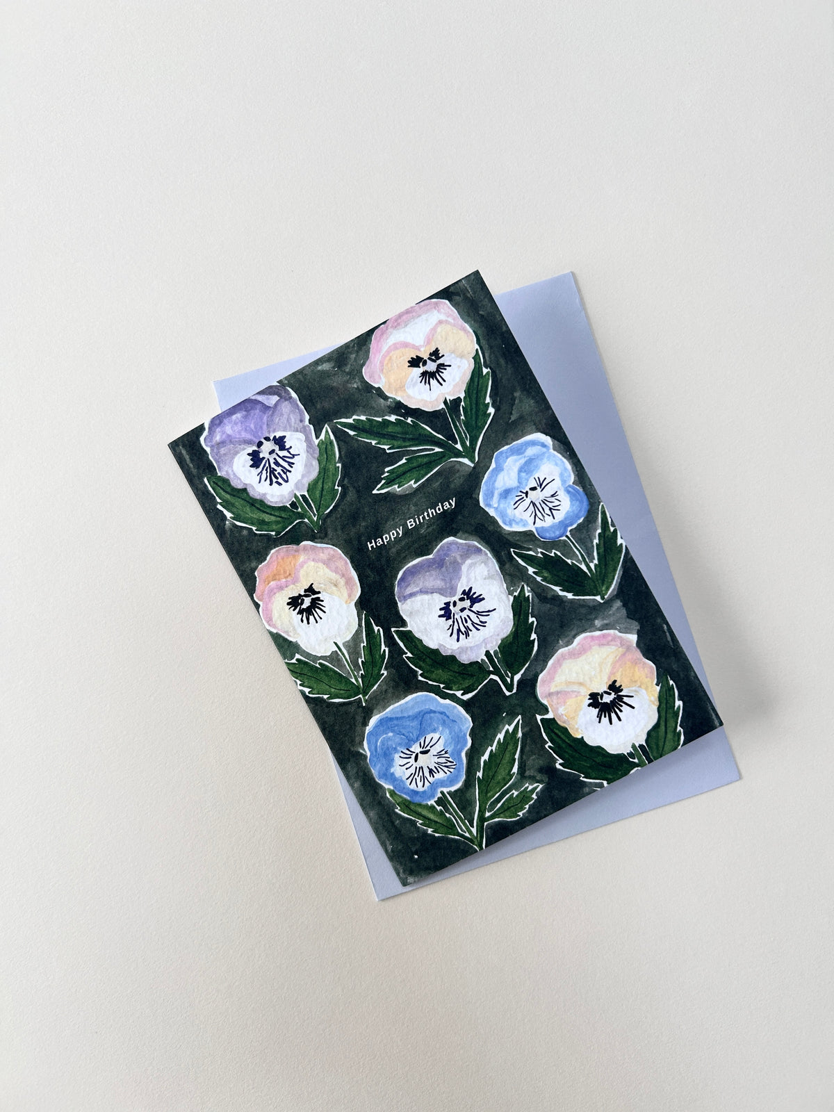 Pansies Happy Birthday Greeting Card
